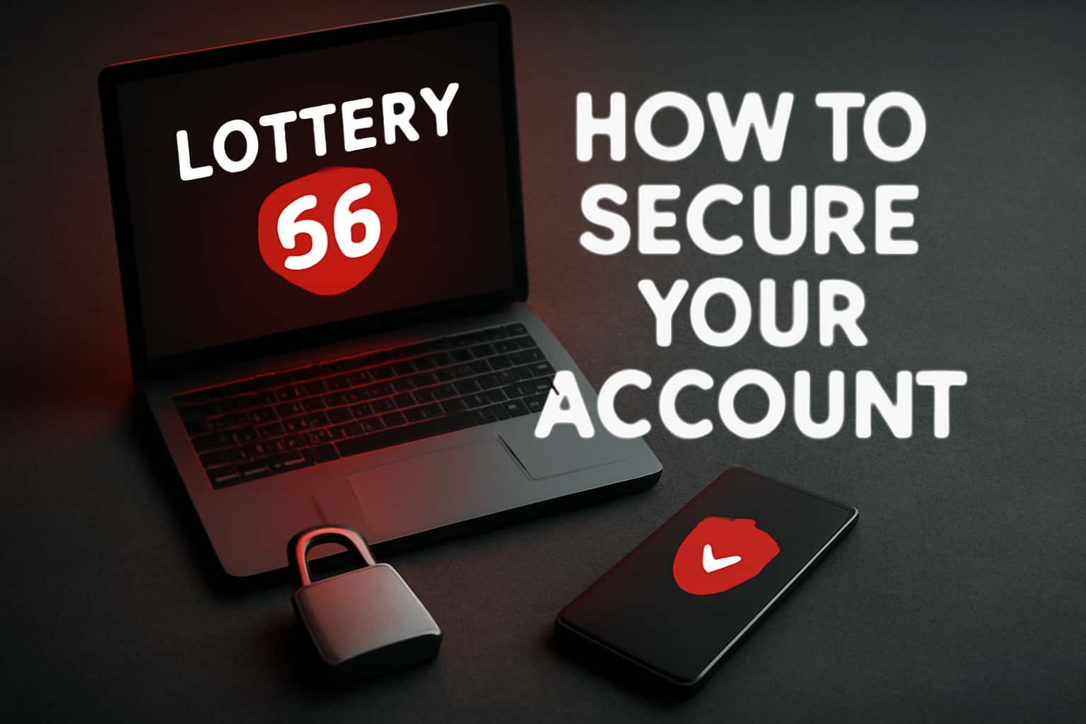 An informative visual on securing a Lottery 66 account, featuring the text Lottery 66 in clear typography.