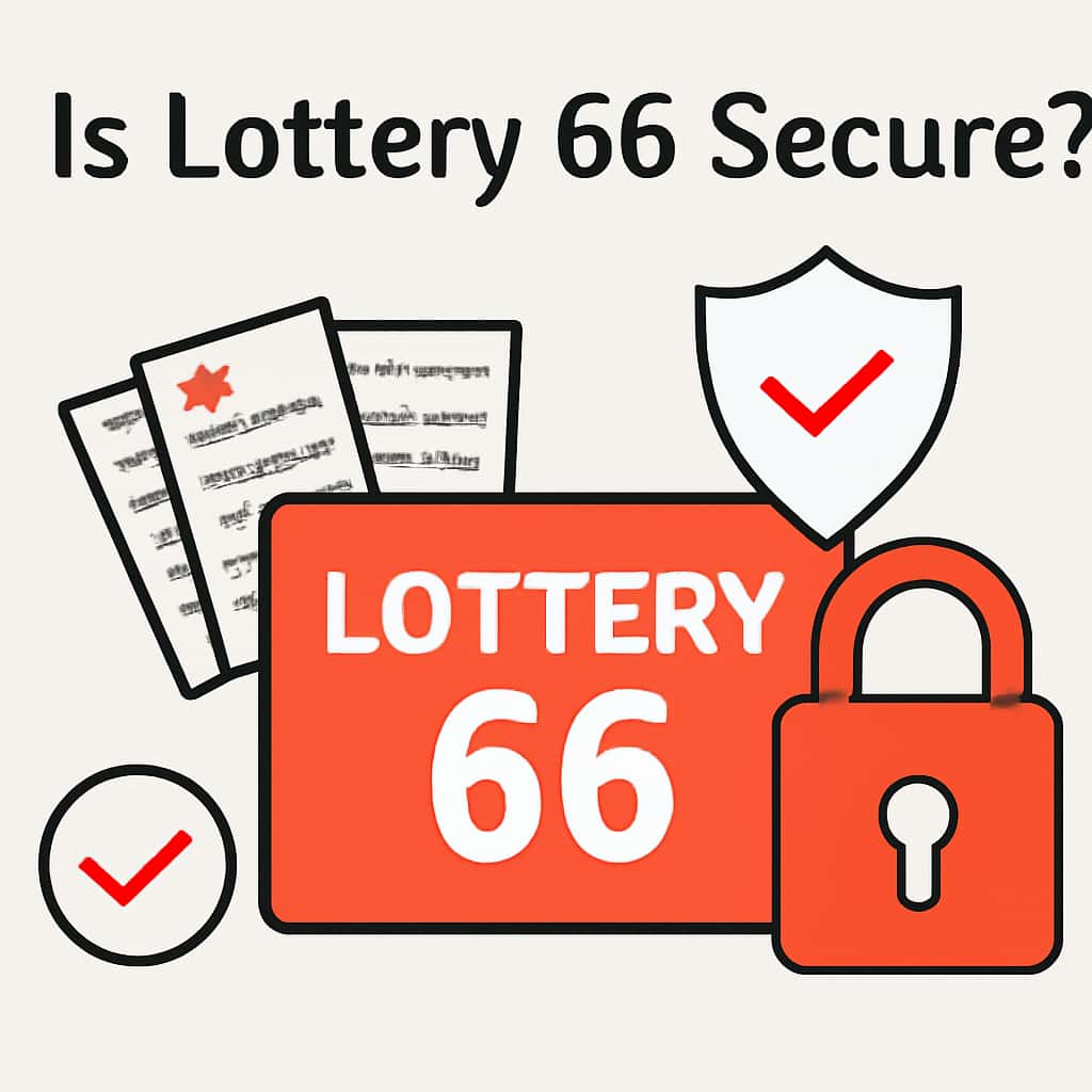 An educational illustration showing security measures for Lottery 66.