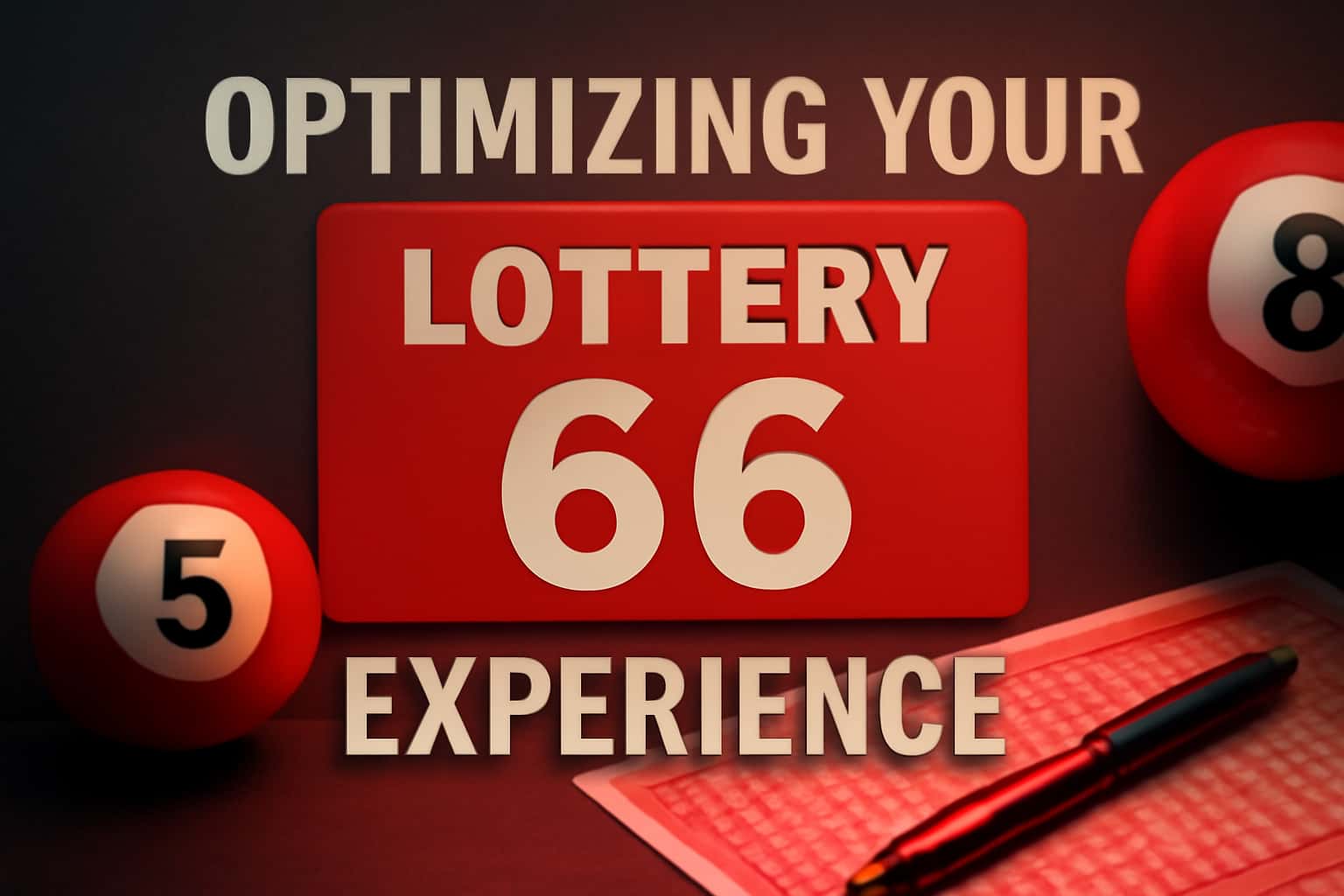 High-tech representation of optimizing the Lottery 66 experience with a focus on usability and support.