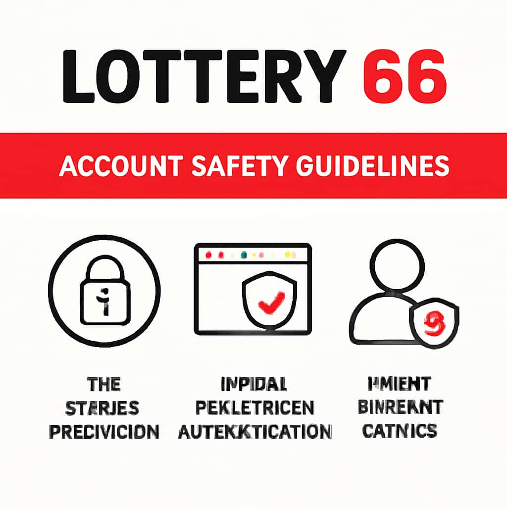 An educational diagram on key aspects of Lottery 66 account safety.