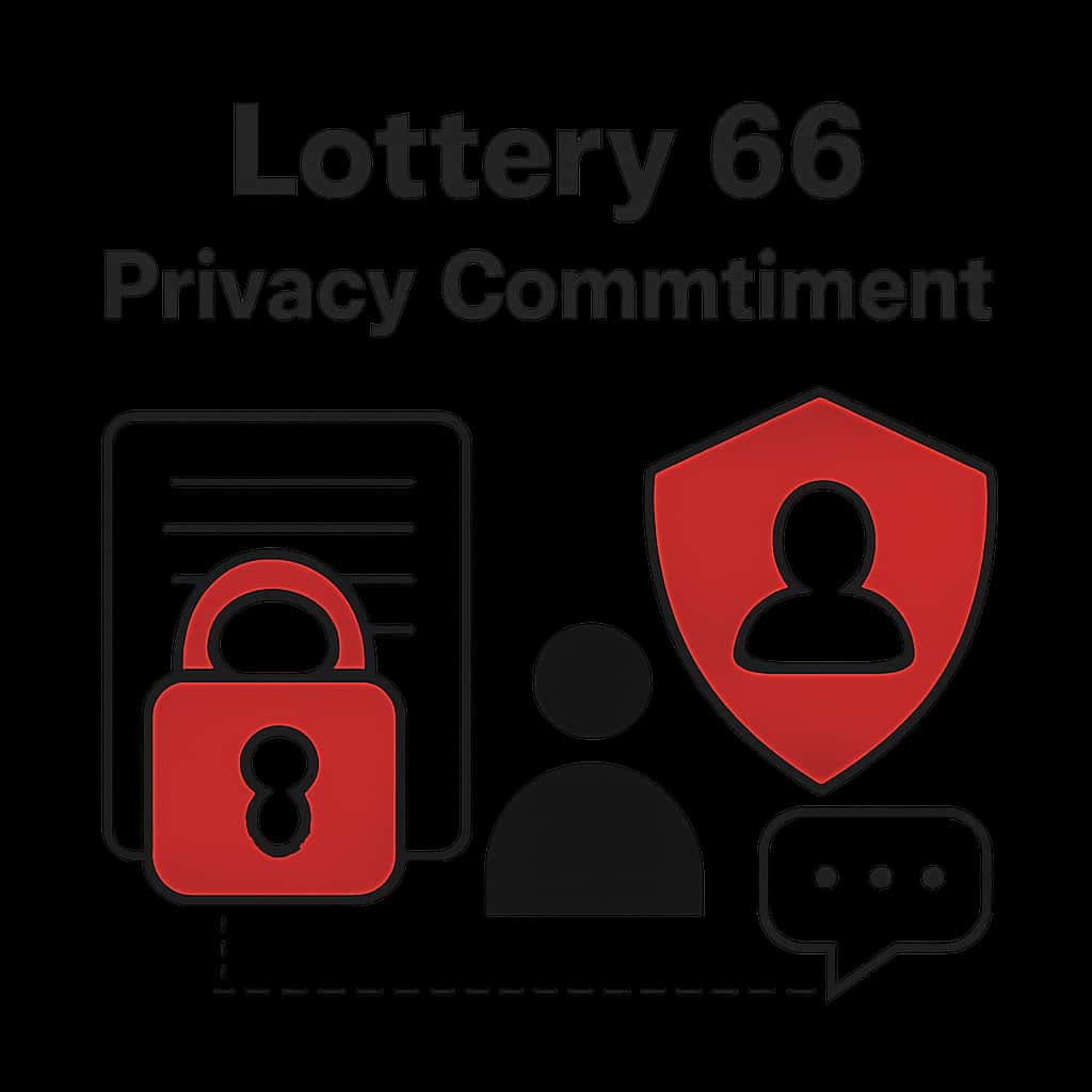 An educational diagram about Lottery 66 Privacy Commitment.
