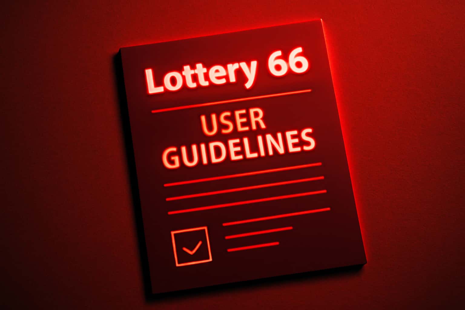 An informative scene illustrating the Lottery 66 User Guidelines.