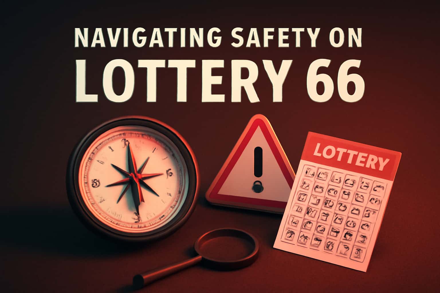 A futuristic representation of online safety measures related to Lottery 66.
