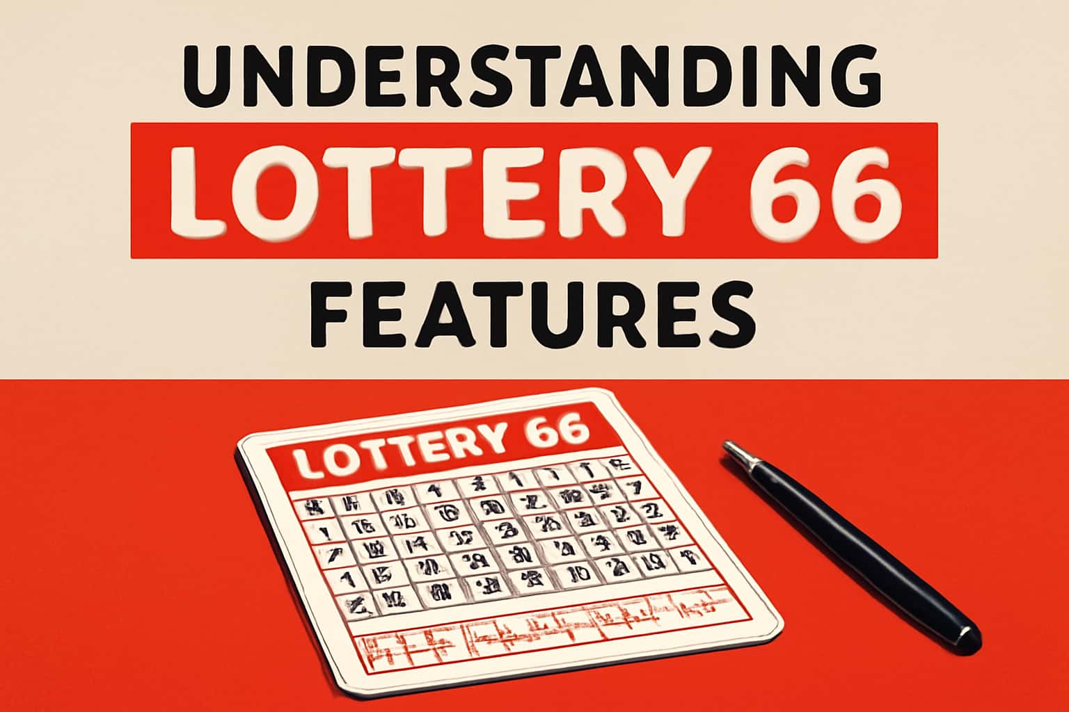 A high-tech representation illustrating the features of Lottery 66.