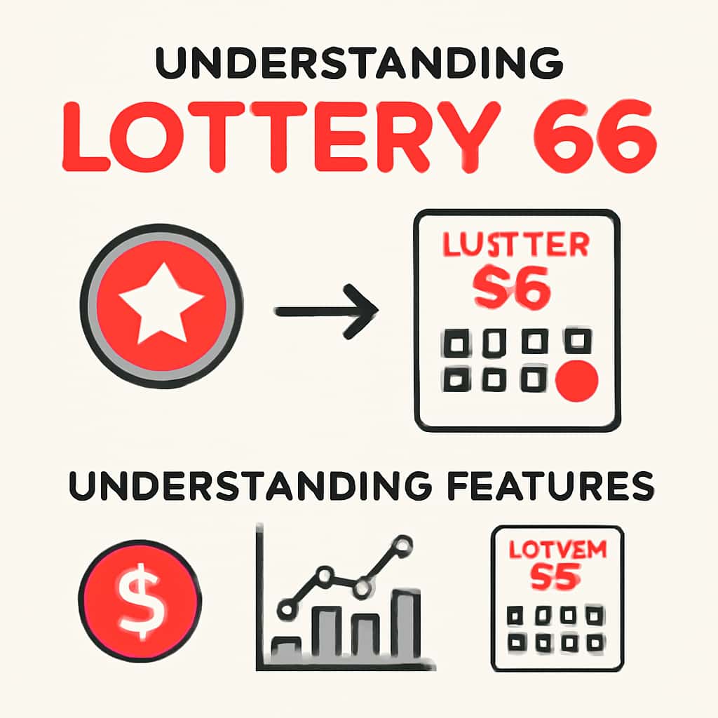 An educational diagram detailing features of Lottery 66.